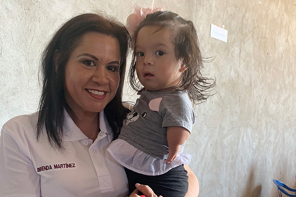 Brenda with child.